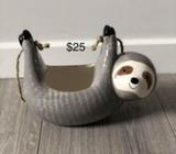 Hanging sloth planter