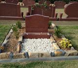 Two burial site gardens