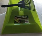 Garden dust pan and rake