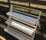 White plant shelves