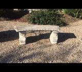 Concrete garden seat