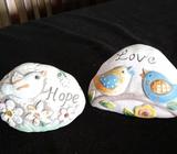 2 Hope and Love garden decor