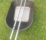 Wheelbarrow base and handles