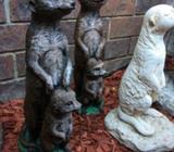 Meerkat concrete garden statues. $25 each