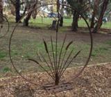 Handmade rustic Bullrush ring
