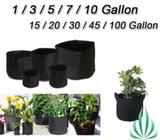 Gallon Fabric Felt Plant Grow Pot Bed Air Grow Bag Reuseable 300D