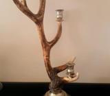 Deer antler candle stand