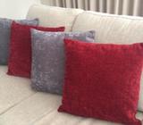 2 RED CUSHIONS