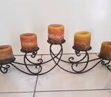 Candle holder centrepiece including candles