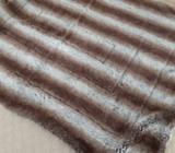 FAUX BROWN FUR THROW LARGE