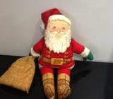 Vintage style hand made material Santa Claus