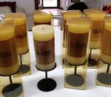 8 CANDLES ON STANDS