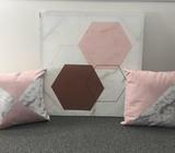 Canvas w/ Matching Cushions