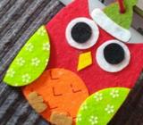 Felt Owl Hanging Christmas Decoration