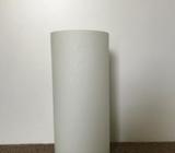 Tall white vase with etched cherry blossom design