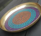 Gold mosaic tray