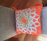 Beautiful new Cushion Orange Beige & Gold