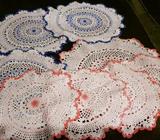 Crocheted doilies