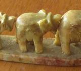 Elephants Walking Statue Ornament Figurine
