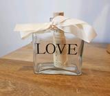 Glass love bottle