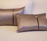 2 x beautiful matching silk cushions from UK