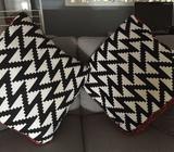 2 large cushions