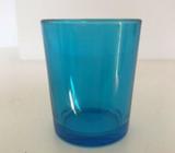 Blue glass votive holders