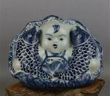 Blue and White Porcelain Sculpture