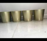 Galvanized Gold Pots - 19cm