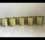 Galvanized Gold Pots - 12cm