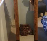 Reclaimed hardwood timber freestanding mirror