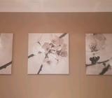 Canvas SET of 3 beautiful flowers