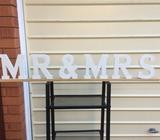 Mr and Mrs table decoration