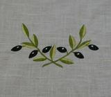 Large Stylish Tablecloth with Olive Motif