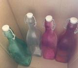 Bottles Coloured x 4
