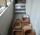 selection of rattan baskets