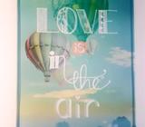 Beautiful bright love is in the air canvas