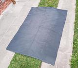 Slate grey cotton rug 185cm x 135cm