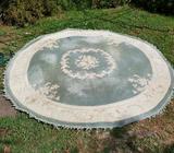 Wool rug 100% round 8 foot diameter garage rugs india