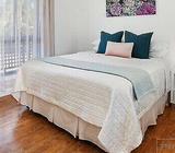 Queen Size White / Ivory Coverlet
