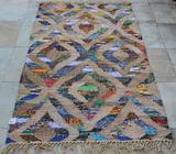 Gold and Mixed Jute Rug * 1. 5 m x 0 . 9 m * BRAND NEW