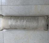 KAS long ivory sequin filled cushion