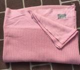 100% COTTON PINK THERMAL BLANKET 180x230cm