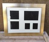 Frame - large checkered gold frame - by 