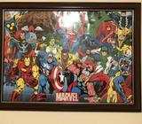 Framed marvel comic poster