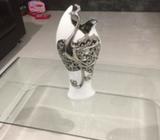 White & Silver Fish Vase