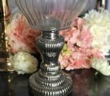 Silver and Glass Vase for Wedding
