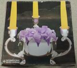 Silverplated candle and bowl holder