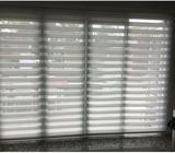 2 x blinds block out / sheer stripe look or closed