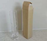 Brand new 18cm tall small glass vase with leaves inscribed -Gift idea